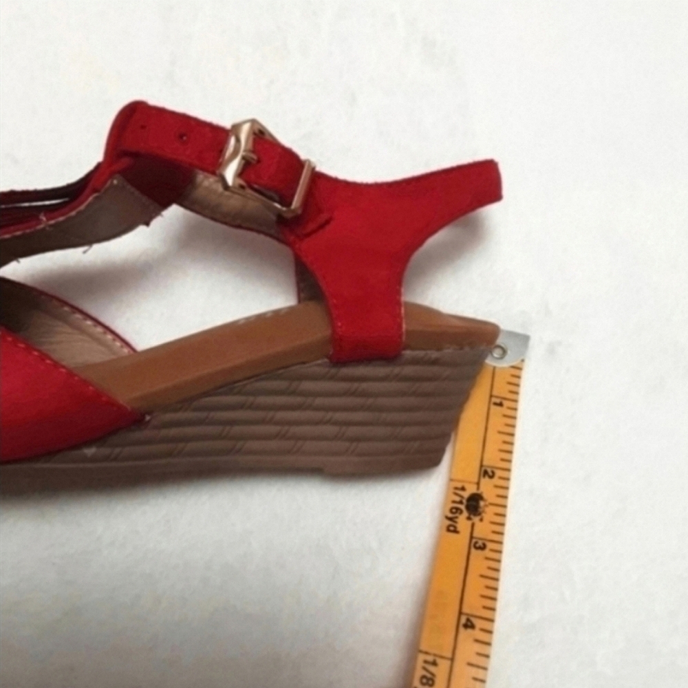 Lucita Red Fringe Sandals Womens Size 7 - Picture 12 of 12